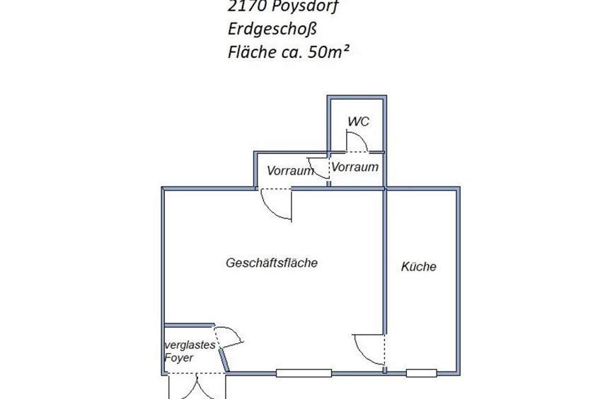 Poysdorf MIETE - Geschäftslokal/Büro im Zentrum, Gewerbeobjekt-miete, 550,00,€, 2170 Mistelbach