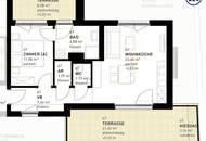 Zwischen zwei Terrassen zuhause: provisionsfreie 2-Zimmer-Wohnung mit doppelter Freifläche