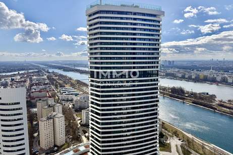 DC2 Tower: 41. Etage: Donaublick inkl. Sonnenaufgang, Wohnung-miete, 1.200,00,€, 1220 Wien 22., Donaustadt