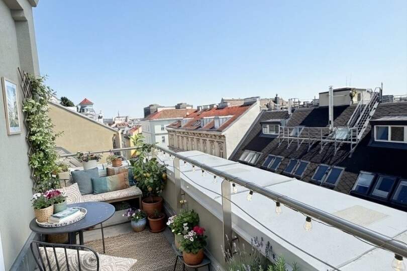 1080! 5 ZIMMER ! Schönes DG mit Balkon!, Wohnung-miete, 3.147,51,€, 1080 Wien 8., Josefstadt