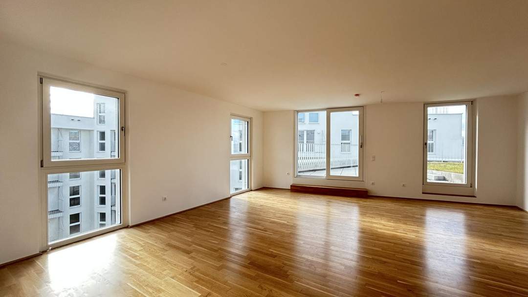 Lichtdurchflutet & stilvoll: 4-Zimmer-Neubau mit Dachgarten, provisionsfrei!