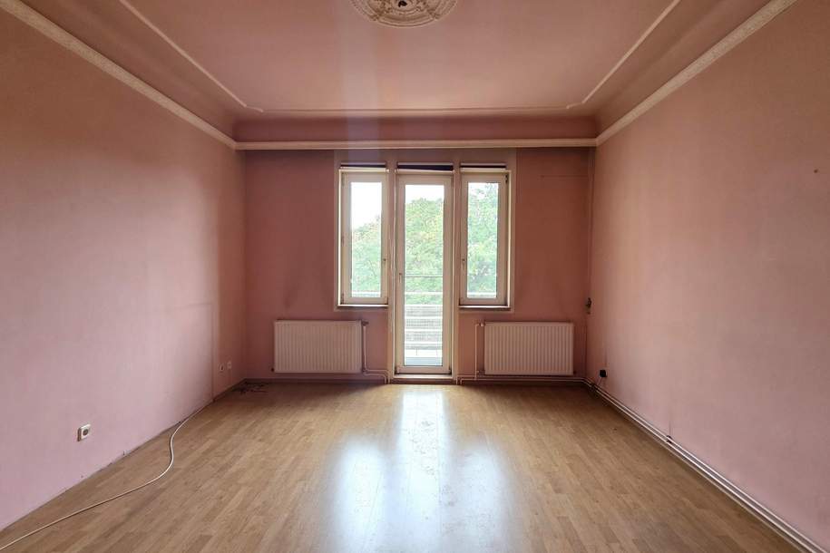 URBAN-LORITZ-PLATZ: Sanierungsbedürftige 3-Zimmer-Altbauwohnung mit Balkon, Wohnung-kauf, 449.500,€, 1070 Wien 7., Neubau