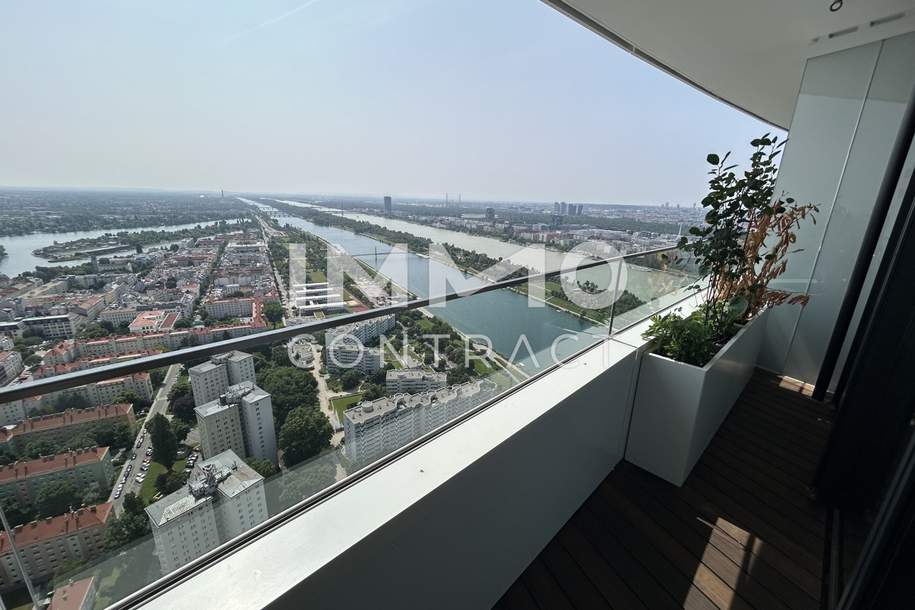 Atemberaubender Weitblick auf die Donau! 44.Stock! Erstbezug!, Wohnung-miete, 1.353,99,€, 1220 Wien 22., Donaustadt