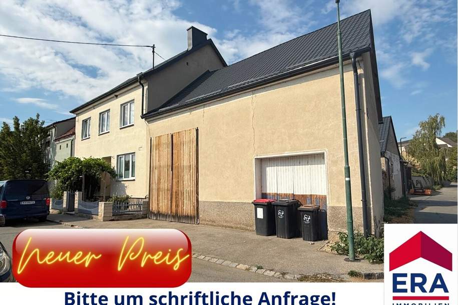 NEUER PREIS: Viel Platz für Familie, Hobby & Werkstatt – Haus mit 4 Garagen, Haus-kauf, 159.000,€, 2144 Mistelbach