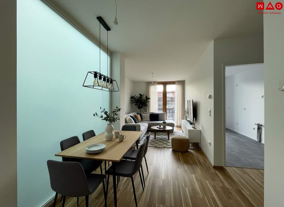 Nachhaltig Wohnen im Grünen - Neubaustandard – Modern ausgestattete helle 2-Zimmer-Wohnung mit Balkon in der begehrten SolarCity-Pichling!