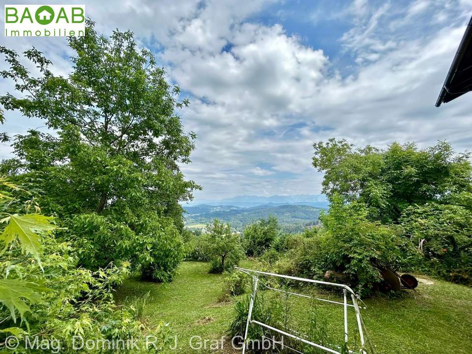 SONNIGES TRAUMHAUS MIT KARAWANKENBLICK | ERHÖHTE LAGE ÜBER DEM WÖRTHERSEE | RUHIG &amp; NATURNAH