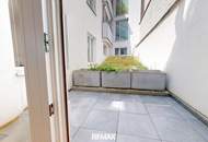 Innenhofseitiges Büro mit Terrasse beim Genochplatz nahe S-Bahn Erzherzog-Karl-Straße