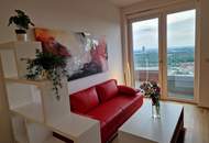 WEITBLICK garantiert: Modern möblierte 2-Zimmer-Wohnung mit Klima im One-Tower mit Pool und vielen Extras im Haus!