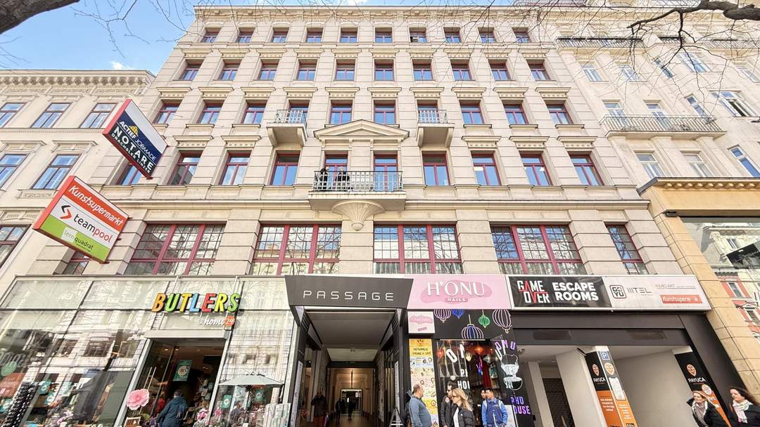 EG-Büro/-Praxis in frequentierter Passage auf der Mariahilfer Straße in unmittelbarer U3-Nähe