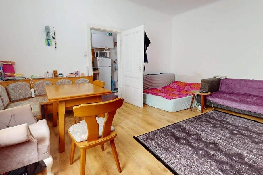 Charmante 1-Zimmer-Wohnung in Wien - Sanierungsbedürftig (Provisionsfrei), Wohnung-kauf, 124.500,€, 1150 Wien 15., Rudolfsheim-Fünfhaus