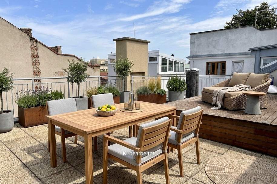 Exklusive Maisonette mit Dachterrasse | lichtdurchflutet | begehbare Garderobe | Homeoffice | Stellplätze, Wohnung-miete, 2.500,00,€, 1020 Wien 2., Leopoldstadt