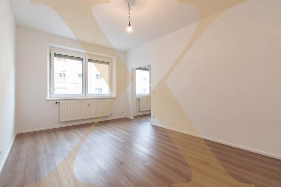 Teilsanierte 2-Zimmer-Altbauwohnung mit nagelneuer Einbauküche in Linz nähe Bahnhof zu vermieten!, Wohnung-miete, 749,85,€, 4020 Linz(Stadt)