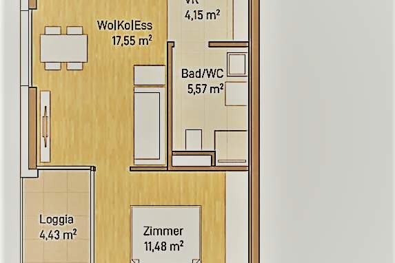 Wohnen in Graz, Eggenberg - Moderne Anlegerwohnung (38m²) mit Loggia! Provisionsfrei!, Wohnung-kauf, 200.589,€, 8020 Graz(Stadt)