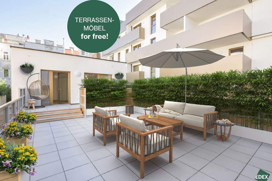 "Terrassen-Startpaket" for free! Erstbezug in 1170!, Wohnung-miete, 1.399,01,€, 1170 Wien 17., Hernals