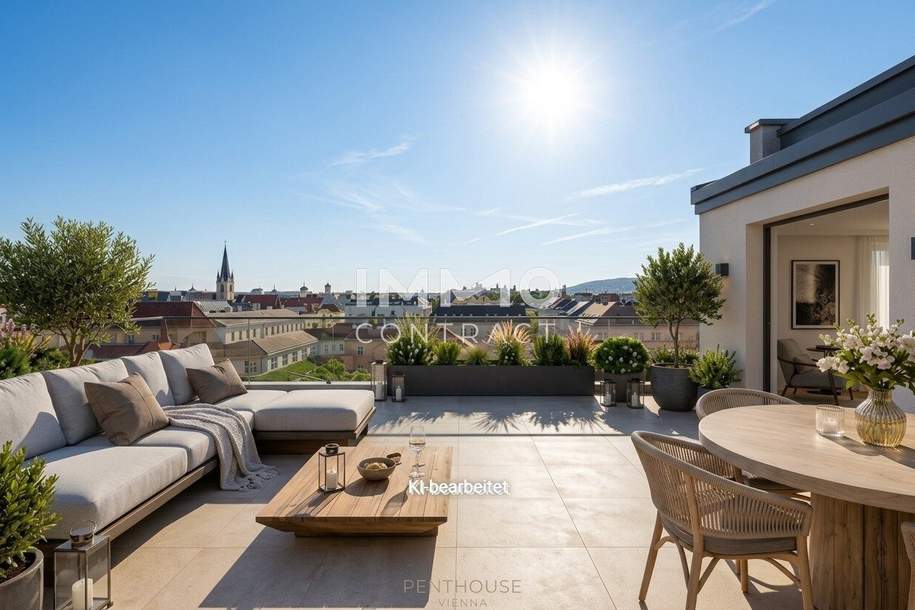 Luxuriöse Dachgeschosswohnung nahe Schloss Schönbrunn – Erstbezug mit einzigartiger Dachterrasse!, Wohnung-kauf, 494.000,€, 1120 Wien 12., Meidling