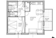 Moderne 2-Zimmer-Neubauwohnung mit Balkon in Ruhelage