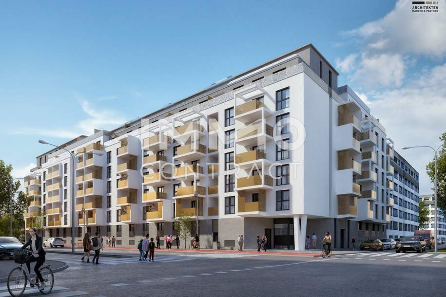 Zwischen Alter Donau &amp; U1 Kagran: Erstbezugswohnung nahe Donau Zentrum &amp; UNO-City, Wohnung-kauf, 343.800,€, 1220 Wien 22., Donaustadt