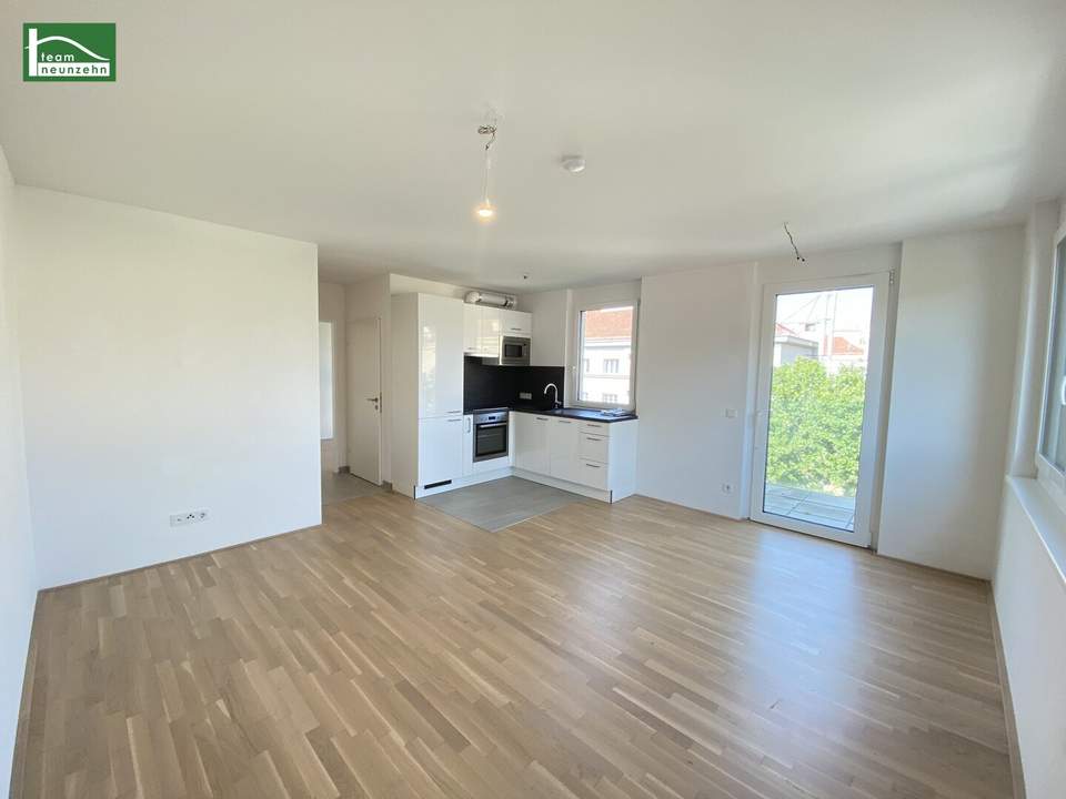 2-Zimmer-Wohnung im 5.OG nahe U6 Handelskai &amp; S-Bahn! Moderner Neubau mit inkludierter Küche! Ab August verfügbar!