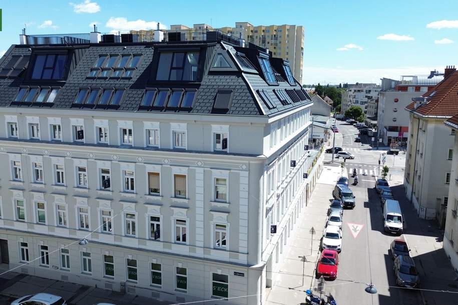 SOMMERAKTION - KÜCHE INKLUSIVE - Bereits fertig gestellt! Lässige Büroeinheit im Hofhaus in direkter Nähe zu U1 Kagran, Kagraner Platz, Donauzentrum und Alte Donau. - WOHNTRAUM, Gewerbeobjekt-kauf, 333.871,€, 1220 Wien 22., Donaustadt