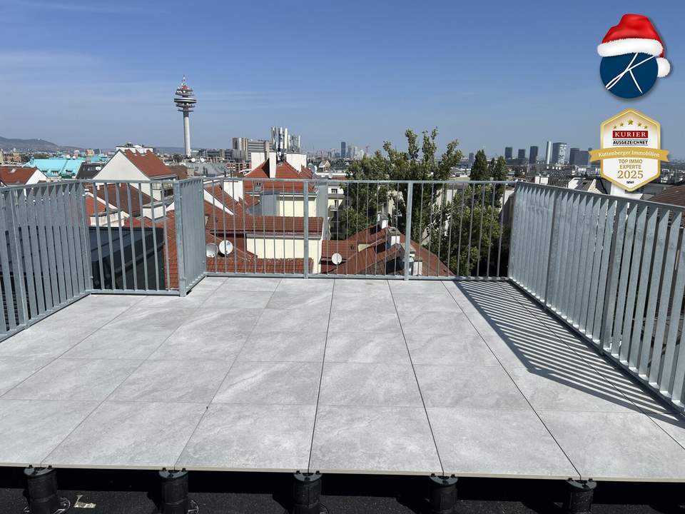 Superprojekt: ''Über den Baumwipfeln" TOP 52 mit PANORAMA-DACHTERRASSE &amp; WIEN-BLICK