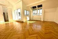 BÖRSE-NÄHE, klimatisiertes 98 m2 Dachgeschoss mit 9 m2 Terrasse, 3 Zimmer, Extraküche, 2 Bäder, Gonzagagasse