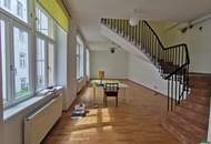 Loftartiges Büro mit großen Fenstern und einer Terrasse - ideal als Atelier oder Studio