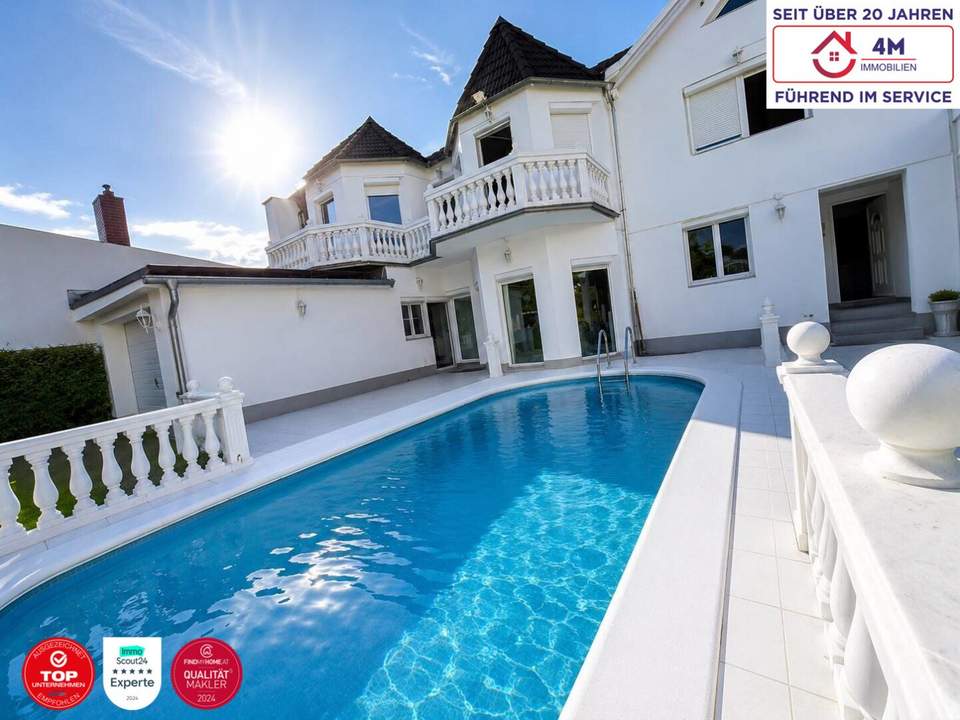 Traumvilla mit Pool, Garten &amp; 7 Zimmern in Strasshof – Ihr neues Zuhause wartet!