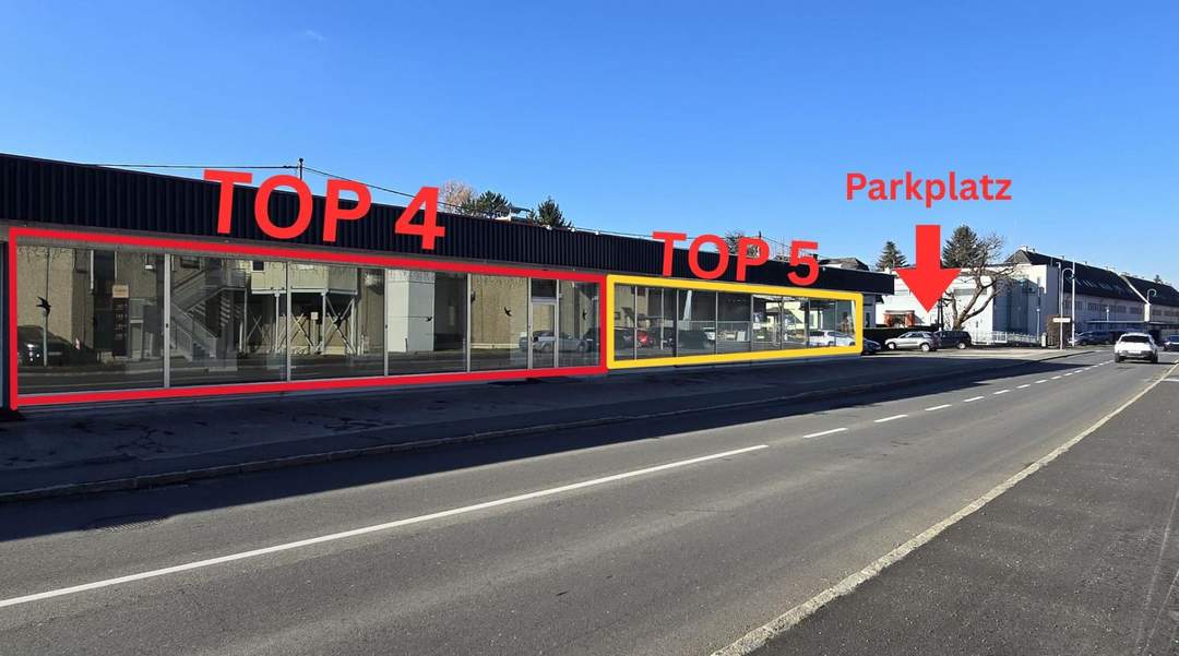 Attraktives Geschäftslokal in bester Auto-Frequenzlage von Leibnitz – 132 m² mit großer Glasfront Top 4