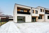 Traumhafte Doppelhaushälfte in Katzelsdorf – 5 Zimmer, Loggia, KFZ-Garage, voll unterkellert!