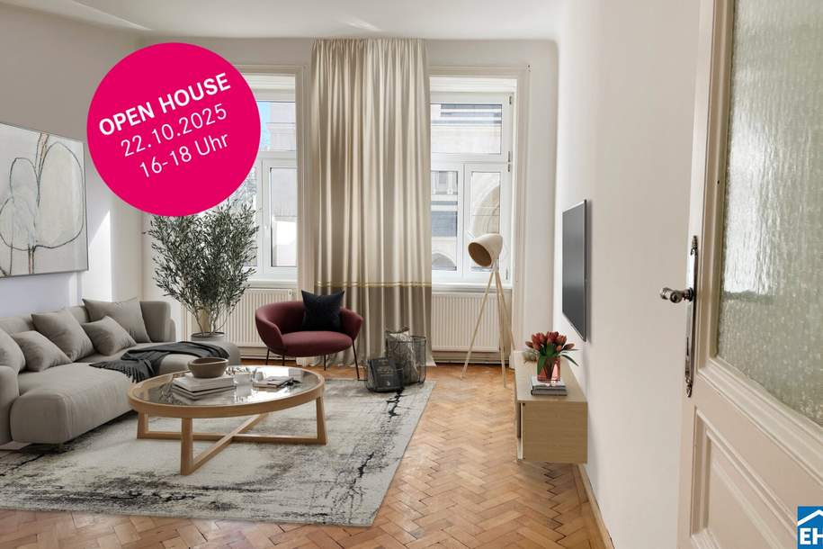 Altbaujuwel mit Blick auf die Canisiuskirche – Eleganz trifft Wiener Charme, Wohnung-kauf, 413.790,€, 1090 Wien 9., Alsergrund