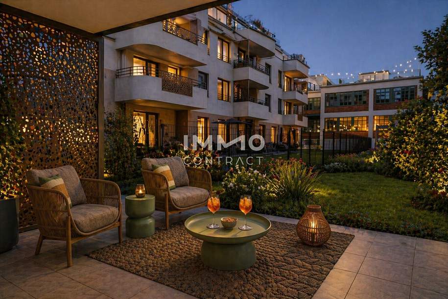 SELTENHEIT: Ruhige Zweizimmer-Gartenwohnung komplett hofseitig (Neubau-Erstbezug), Wohnung-kauf, 365.000,€, 1230 Wien 23., Liesing