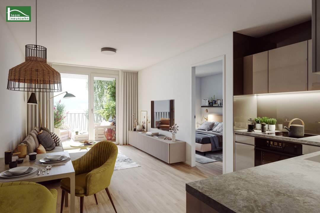 Für Unternehmer und Selbständige! Die innovative Kombination von Wohnen &amp; Arbeiten! - 3-Zimmer Wohnung mit großzügiger Freifläche - Top Lage nahe U1 Kagraner Platz - JETZT ANFRAGEN