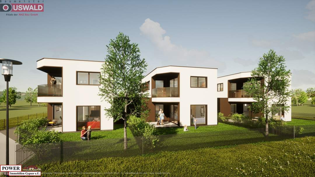 Neues Reihenhaus in Lochen am See: Erstbezug mit Balkon, Terrasse und Garage!