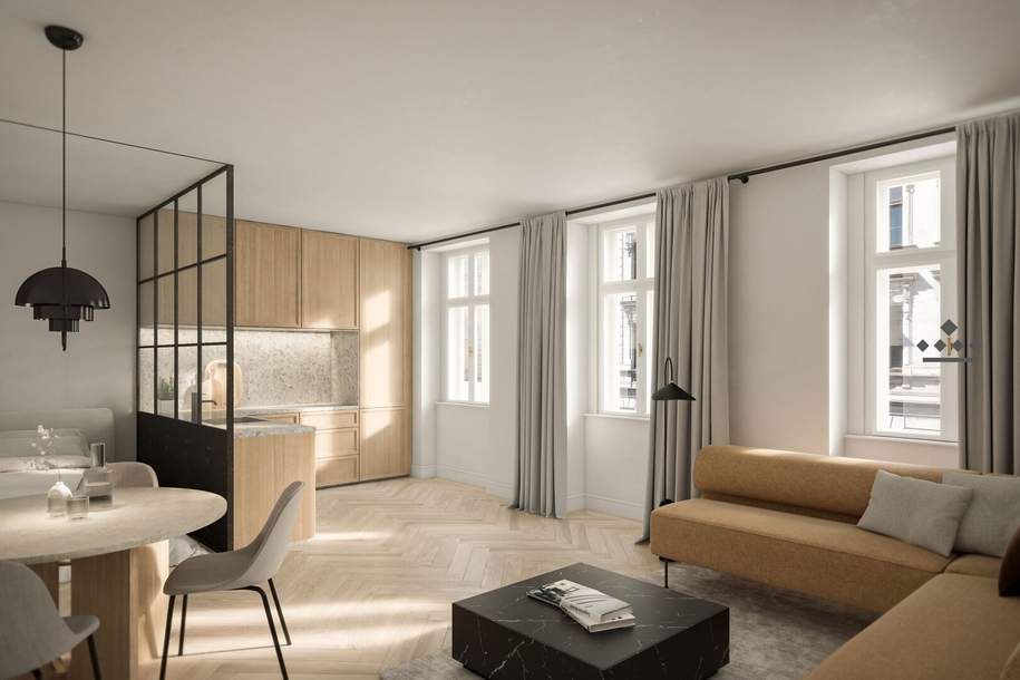 The Studio: Kompaktes Erstbezugsapartment mit smartem Grundriss!, Wohnung-kauf, 415.000,€, 1070 Wien 7., Neubau