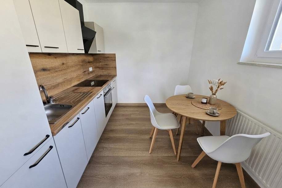 Kompakte und sanierte Mietwohnung mit neuer Einbauküche und Parkplatz, Wohnung-miete, 780,00,€, 4470 Linz-Land