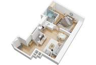 3,83% Rendite - Vorsorgewohnung -Schön aufgeteilte Wohnung (2 Zimmer) (TOP 11, DG - STIEGE 1)