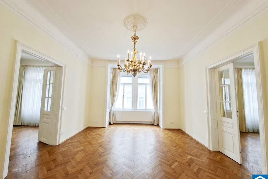 Repräsentative 5-Zimmer-Altbauresidenz im Botschaftsviertel, Wohnung-miete, 3.999,00,€, 1030 Wien 3., Landstraße