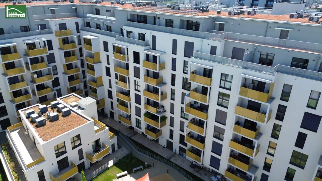 Gewerbliches Apartment für Kurzzeitvermietung an der U1! Bürowidmung möglich. Ruhig und dennoch zentral! Top Anbindung an die U Bahn Kagran. Hochwertige Neubau-Erstbezugswohnungen. Mit Klimanlage. - WOHNTRAUM