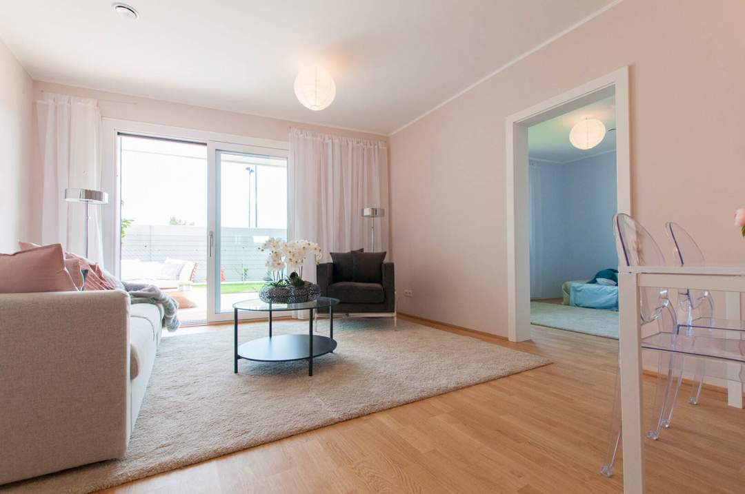 ZAUBERHAFTE GARTENWOHNUNG IM ERSTBEZUG! PROVISIONSFREIE 2-ZIMMER MIT TERRASSE