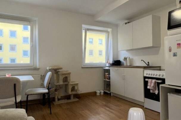 Kleiner Preis, große Wohnideen - leistbarer Wohnraum mit jede Menge Möglichkeiten zum Wohlfühlen! Praktische 1-Raumwohnung mit separatem Schlafbereich und offener Wohnküche ab 2027 verfügbar!, Wohnung-miete, 323,38,€, 4400 Steyr(Stadt)