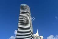 TOP-möbliertes Apartment mit Rundumblick &amp; Goodies (Gym, Pool, Spa, Lounges, Doorman): Neubau-Erstbezug Neue Donau