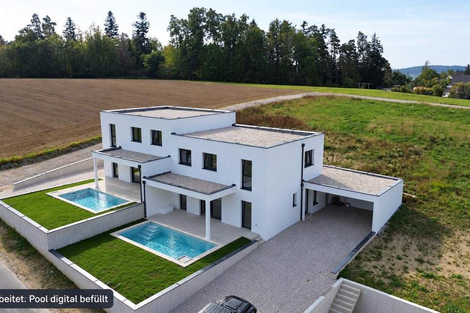 Moderne Doppelhaushälfte mit Pool in Gerling! NEU GEBAUTE DOPPELHAUSHÄLFTE, Haus-kauf, 499.000,€, 4175 Urfahr-Umgebung