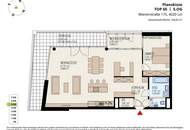 Lichtdurchflutete, große 2 Zimmer-Neubauwohnung mit großer Terrasse & Küche!