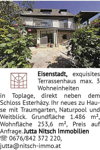 Exquisites Terrassenhaus max. 3 Wohneinheiten in Toplage, direkt neben dem Schloss Esterházy.