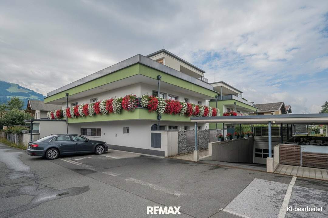 Exklusive 4-Zimmer-Wohnung mit traumhaftem Bergblick und großzügigem umlaufendem Balkon in St. Johann, Weitau