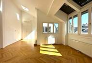 BÖRSE-NÄHE, klimatisiertes 98 m2 Dachgeschoss mit 9 m2 Terrasse, 3 Zimmer, Extraküche, 2 Bäder, Gonzagagasse