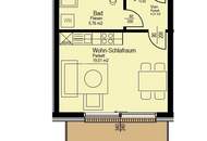 Traumhafte 1 Zimmerwohnung nahe der Donau mit wunderbarer Loggia ausgerichtet in den Innenhof