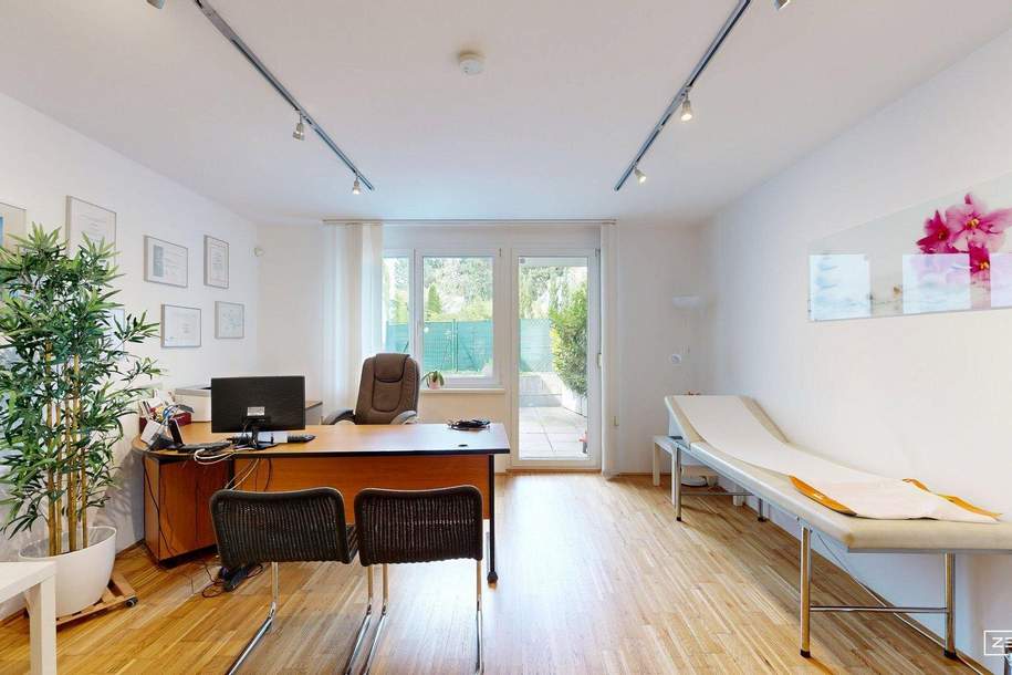 MAUER | Praxis - Büro, Ordination und/oder Wohnung | geräumige Erdgeschosswohnung mit Garten | ZELLMANN IMMOBILIEN, Gewerbeobjekt-kauf, 599.000,€, 1230 Wien 23., Liesing