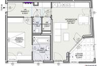 JETZT PROVISIONSFREI | ERSTBEZUG | 2-Zimmer Neubau mit ca. 6 m² LOGGIA | Fernwärme | TG-Stellplatz optional | Nachhaltiges Wohnbauprojekt