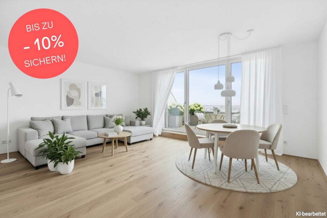 BIS ZU -10% PREISNACHLASS! Nach Süden ausgerichtete 4-Zimmer-Dachgeschoßwohnung | Zwei Bäder, große Terrasse, Fernblick | Klimavorbereitung | Provisionsfrei